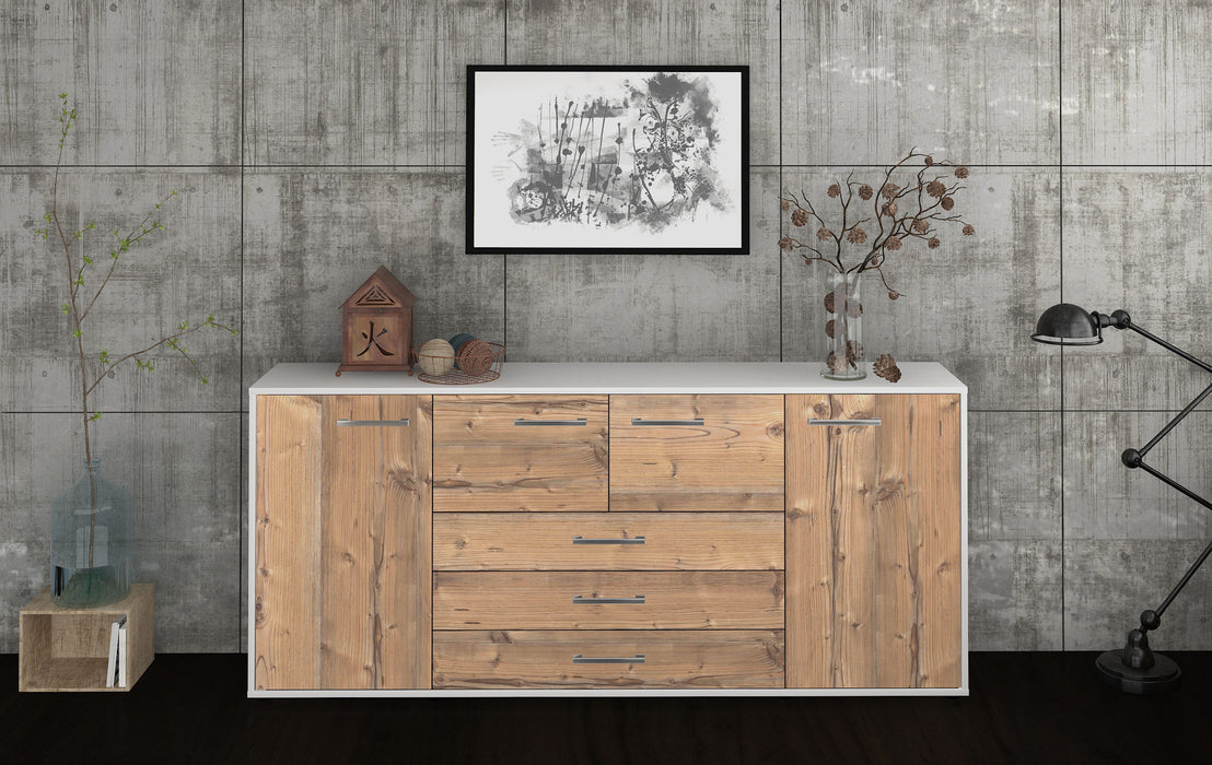 Sideboard Eliana, Pinie Front (180x79x35cm) - Stil.Zeit Möbel GmbH