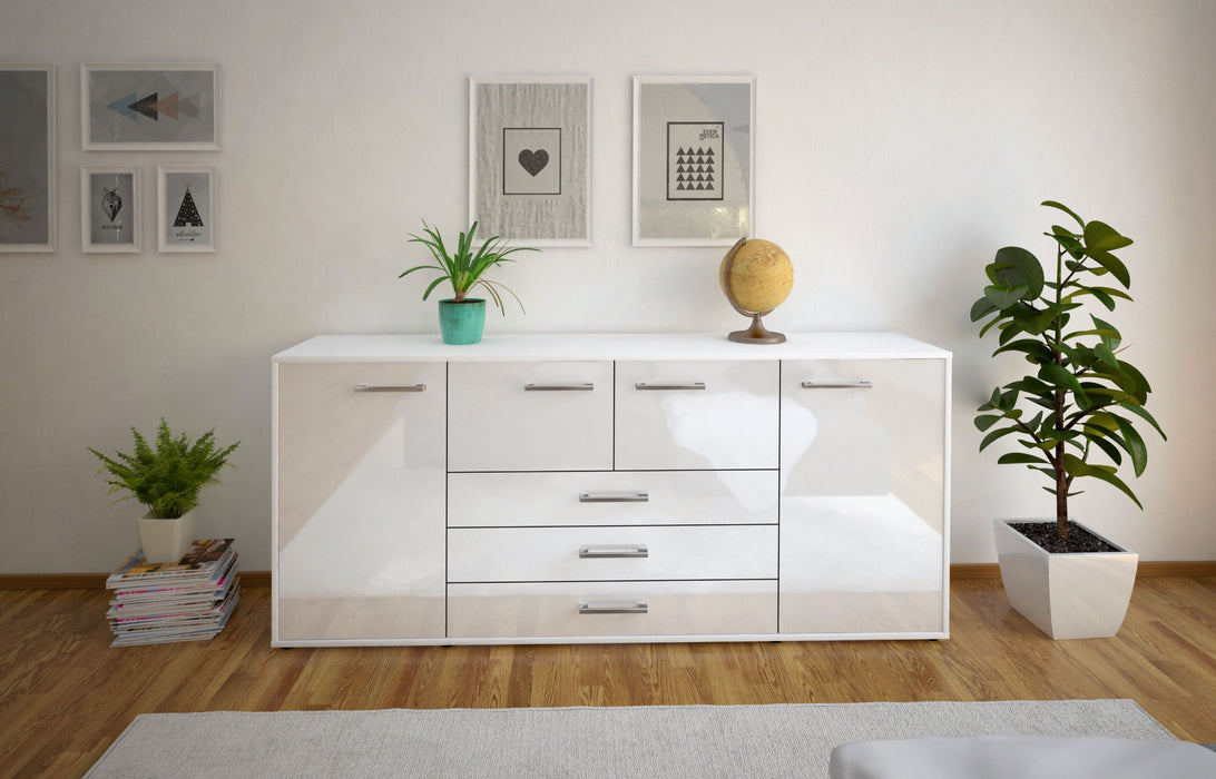 Sideboard Eliana, Weiß Front (180x79x35cm) - Stil.Zeit Möbel GmbH