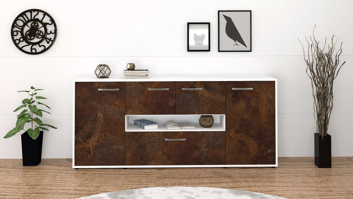 Sideboard Elisabetta, Rost Front (180x79x35cm) - Stil.Zeit Möbel GmbH