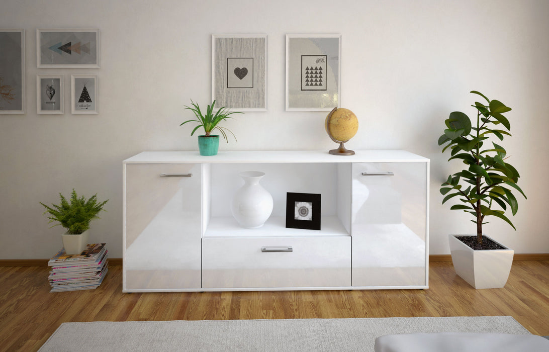 Sideboard Ella, Weiß Front (180x79x35cm) - Stil.Zeit Möbel GmbH