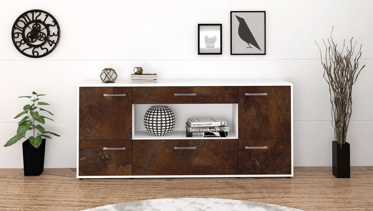 Sideboard Elodie, Rost Front (180x79x35cm) - Stil.Zeit Möbel GmbH