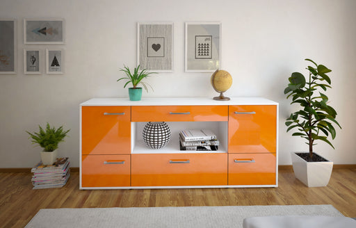 Sideboard Elodie, Orange Front (180x79x35cm) - Stil.Zeit Möbel GmbH
