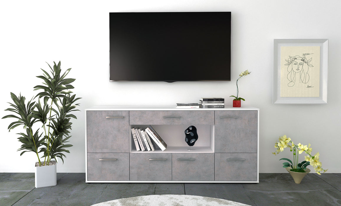 Sideboard ELSA, Beton Front (180x79x35cm) - Stil.Zeit Möbel GmbH