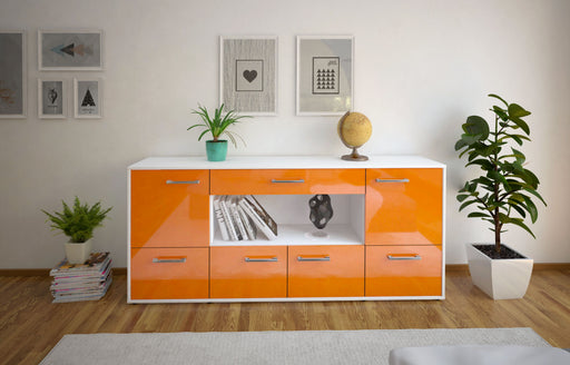 Sideboard ELSA, Orange Front (180x79x35cm) - Stil.Zeit Möbel GmbH