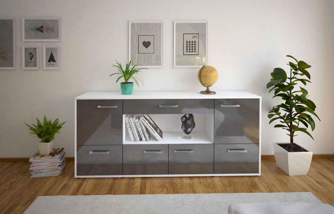 Sideboard ELSA, Grau Front (180x79x35cm) - Stil.Zeit Möbel GmbH