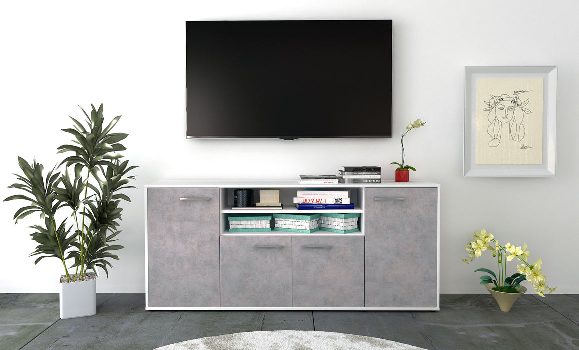 Sideboard Elsita, Beton Front (180x79x35cm) - Stil.Zeit Möbel GmbH