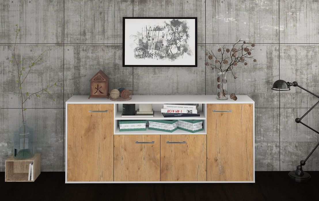 Sideboard Elsita, Eiche Front (180x79x35cm) - Stil.Zeit Möbel GmbH