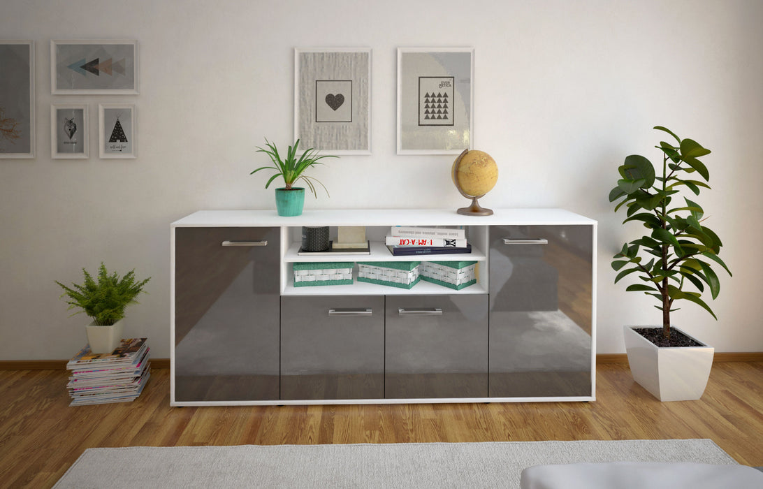 Sideboard Elsita, Grau Front (180x79x35cm) - Stil.Zeit Möbel GmbH