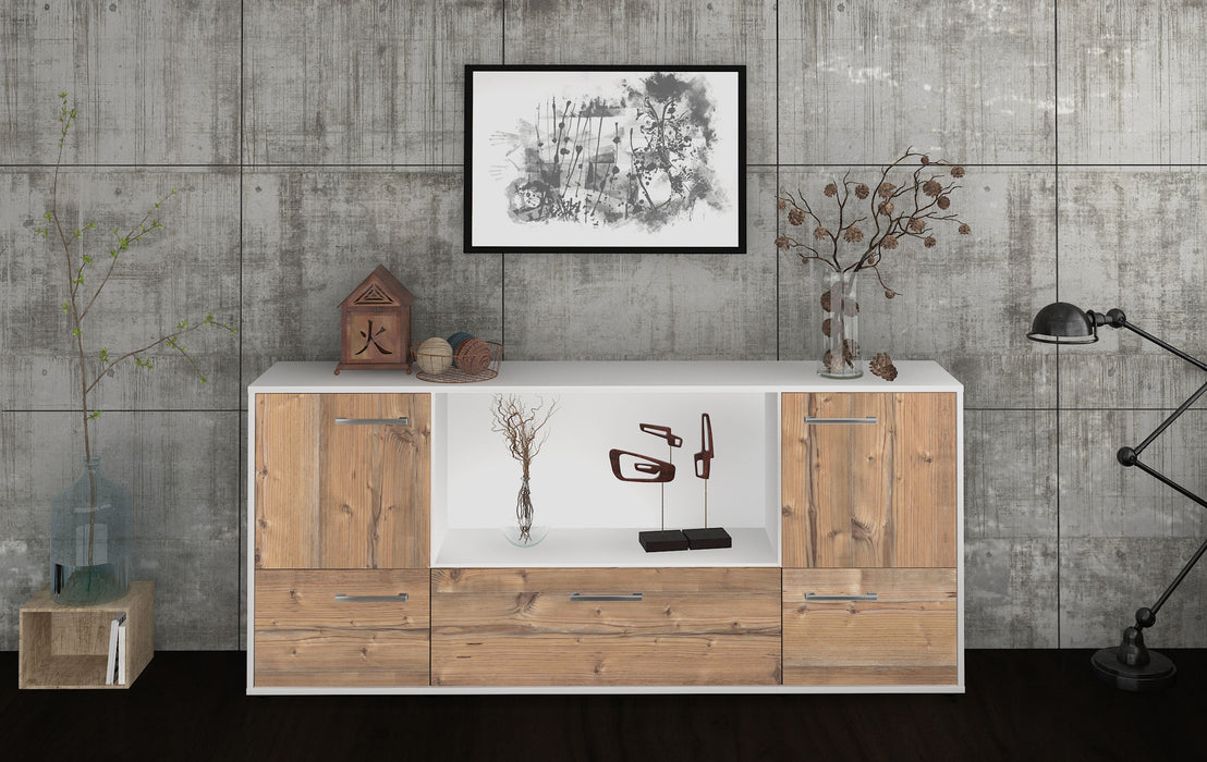 Sideboard Elvezia, Pinie Front (180x79x35cm) - Stil.Zeit Möbel GmbH