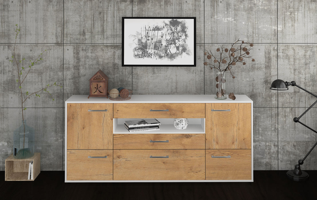 Sideboard Elvira, Eiche Front (180x79x35cm) - Stil.Zeit Möbel GmbH