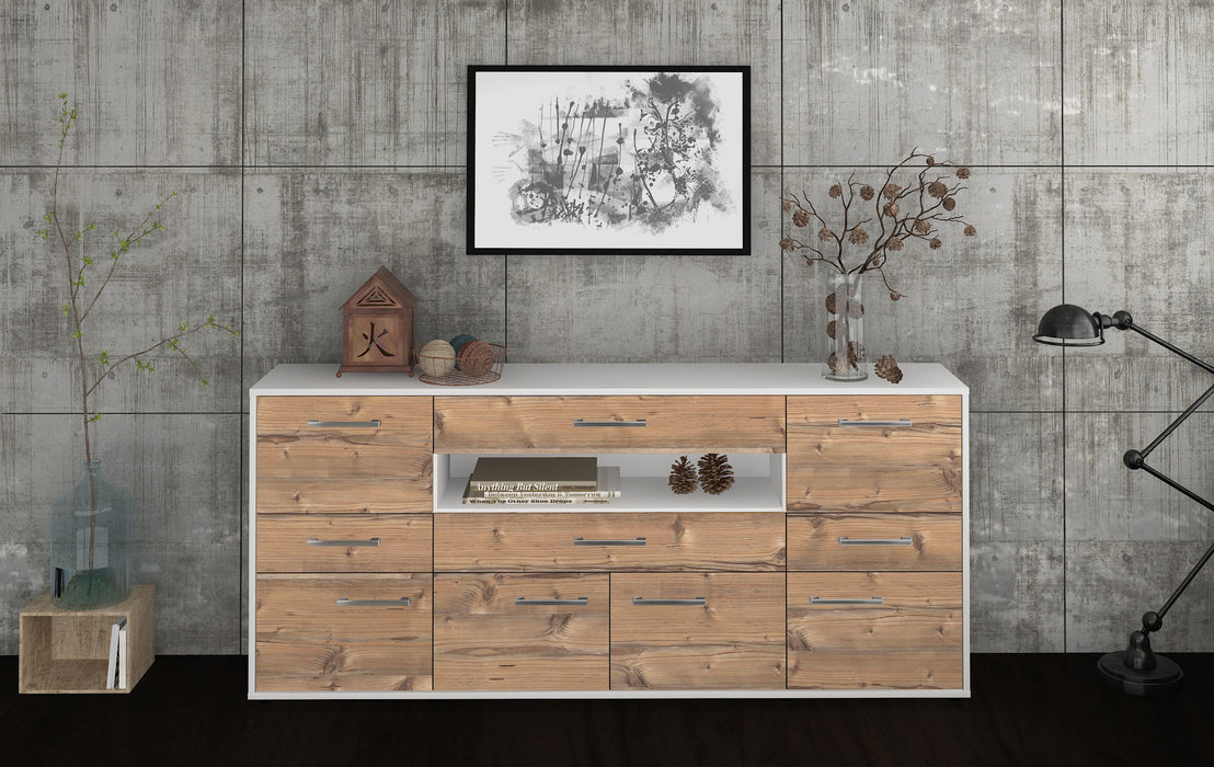 Sideboard Emerelda, Pinie Front (180x79x35cm) - Stil.Zeit Möbel GmbH