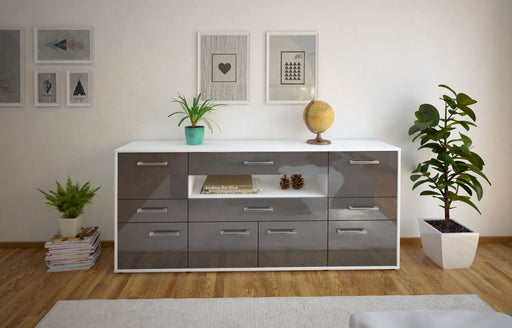 Sideboard Emerelda, Grau Front (180x79x35cm) - Stil.Zeit Möbel GmbH