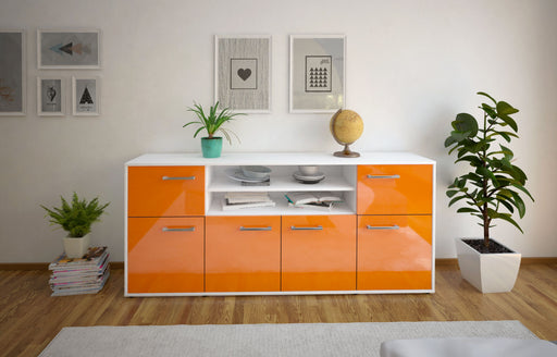 Sideboard Emilia, Orange Front (180x79x35cm) - Stil.Zeit Möbel GmbH