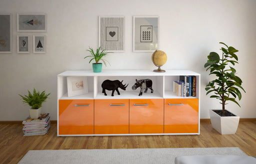 Sideboard Enrica, Orange Front (180x79x35cm) - Stil.Zeit Möbel GmbH