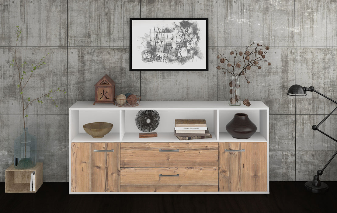 Sideboard Enza, Pinie Front (180x79x35cm) - Stil.Zeit Möbel GmbH