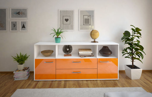 Sideboard Enza, Orange Front (180x79x35cm) - Stil.Zeit Möbel GmbH