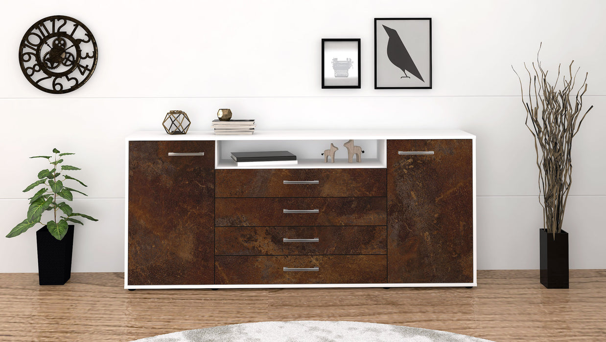 Sideboard Enzo, Rost Front (180x79x35cm) - Stil.Zeit Möbel GmbH