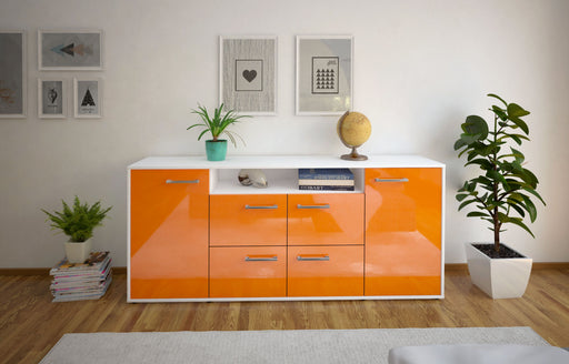 Sideboard Ephenia, Orange Front (180x79x35cm) - Stil.Zeit Möbel GmbH