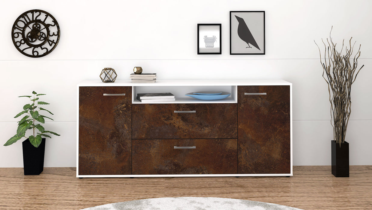 Sideboard Erina, Rost Front (180x79x35cm) - Stil.Zeit Möbel GmbH