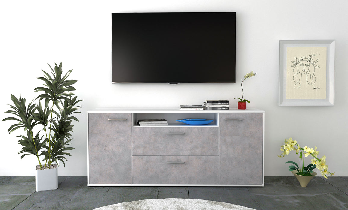 Sideboard Erina, Beton Front (180x79x35cm) - Stil.Zeit Möbel GmbH