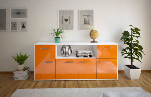 Sideboard Ermentrude, Orange Front (180x79x35cm) - Stil.Zeit Möbel GmbH