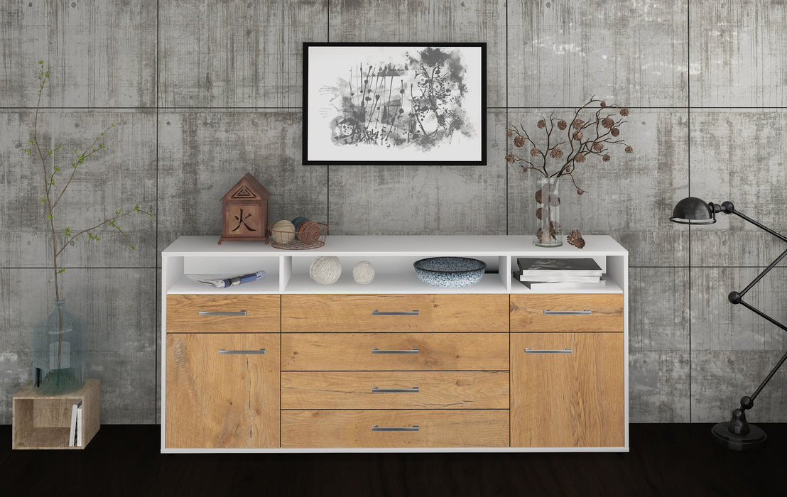 Sideboard Evelina, Eiche Front (180x79x35cm) - Stil.Zeit Möbel GmbH