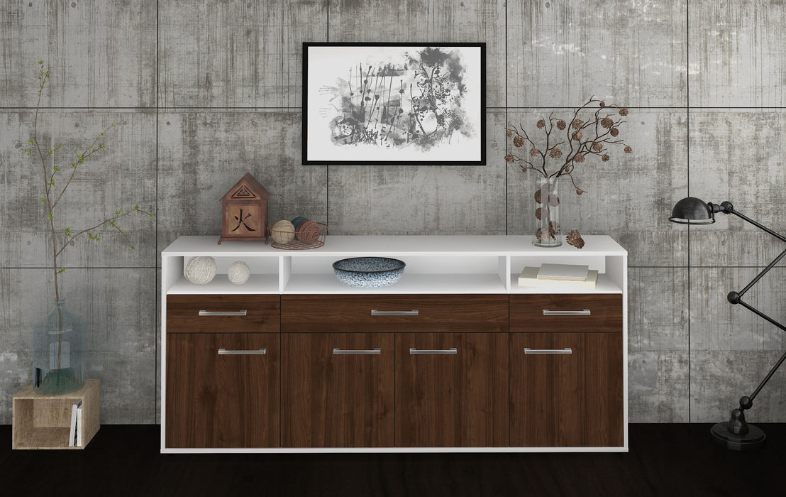 Sideboard Ezia, Walnuss Front (180x79x35cm) - Stil.Zeit Möbel GmbH