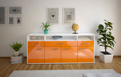 Sideboard Ezia, Orange Front (180x79x35cm) - Stil.Zeit Möbel GmbH