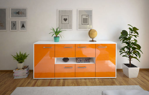 Sideboard Farina, Orange Front (180x79x35cm) - Stil.Zeit Möbel GmbH