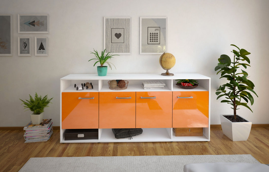 Sideboard Felia, Orange Front (180x79x35cm) - Stil.Zeit Möbel GmbH