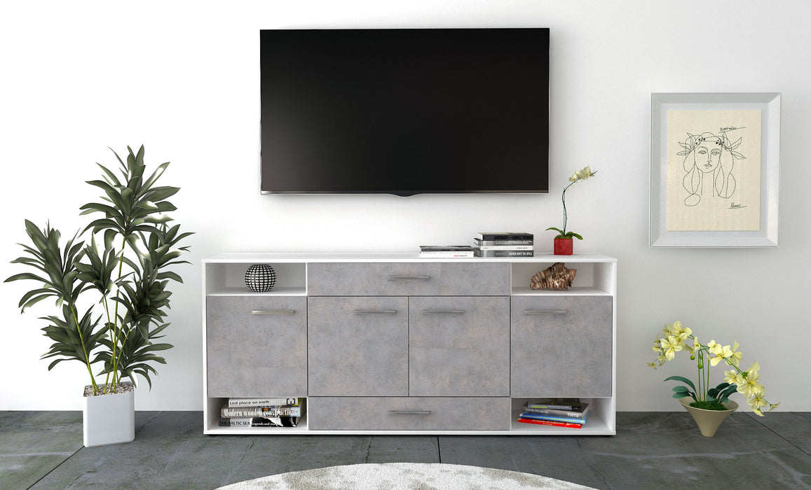 Sideboard Felicia, Beton Front (180x79x35cm) - Stil.Zeit Möbel GmbH