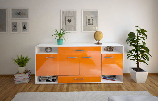 Sideboard Felicia, Orange Front (180x79x35cm) - Stil.Zeit Möbel GmbH