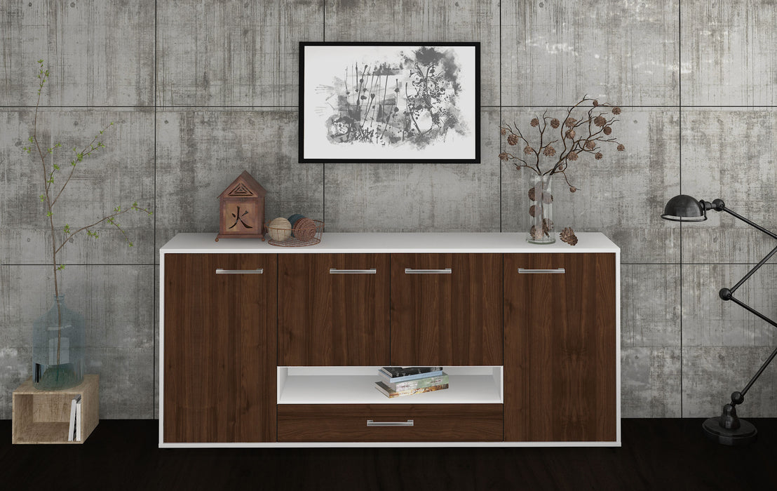 Sideboard Felicitas, Walnuss Front (180x79x35cm) - Stil.Zeit Möbel GmbH