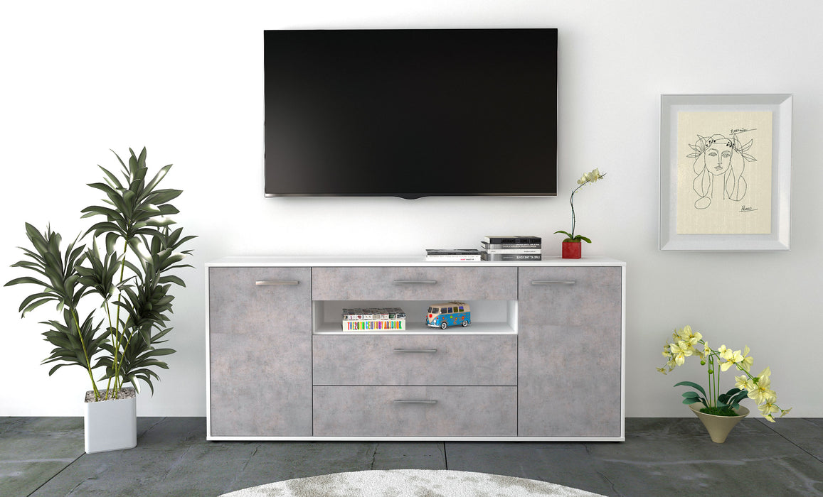 Sideboard Filippa, Beton Front (180x79x35cm) - Stil.Zeit Möbel GmbH