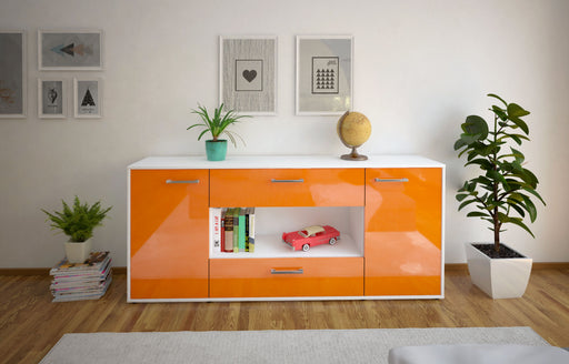 Sideboard Filomena, Orange Front (180x79x35cm) - Stil.Zeit Möbel GmbH