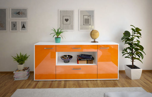 Sideboard Fiora, Orange Front (180x79x35cm) - Stil.Zeit Möbel GmbH