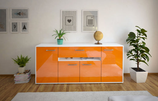 Sideboard Flavia, Orange Front (180x79x35cm) - Stil.Zeit Möbel GmbH