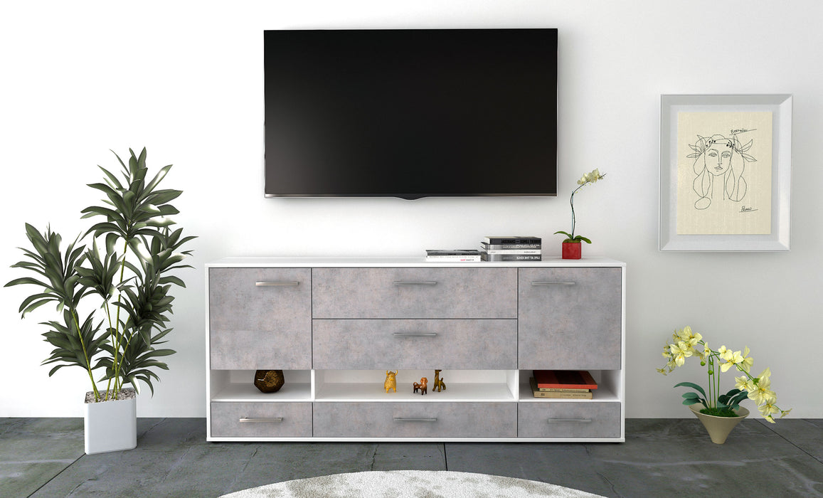 Sideboard Florentina, Beton Front (180x79x35cm) - Stil.Zeit Möbel GmbH