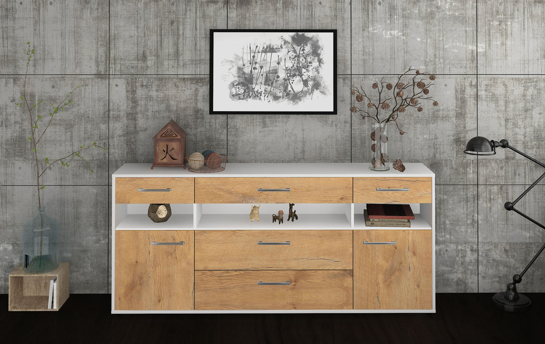 Sideboard Floria, Eiche Front (180x79x35cm) - Stil.Zeit Möbel GmbH