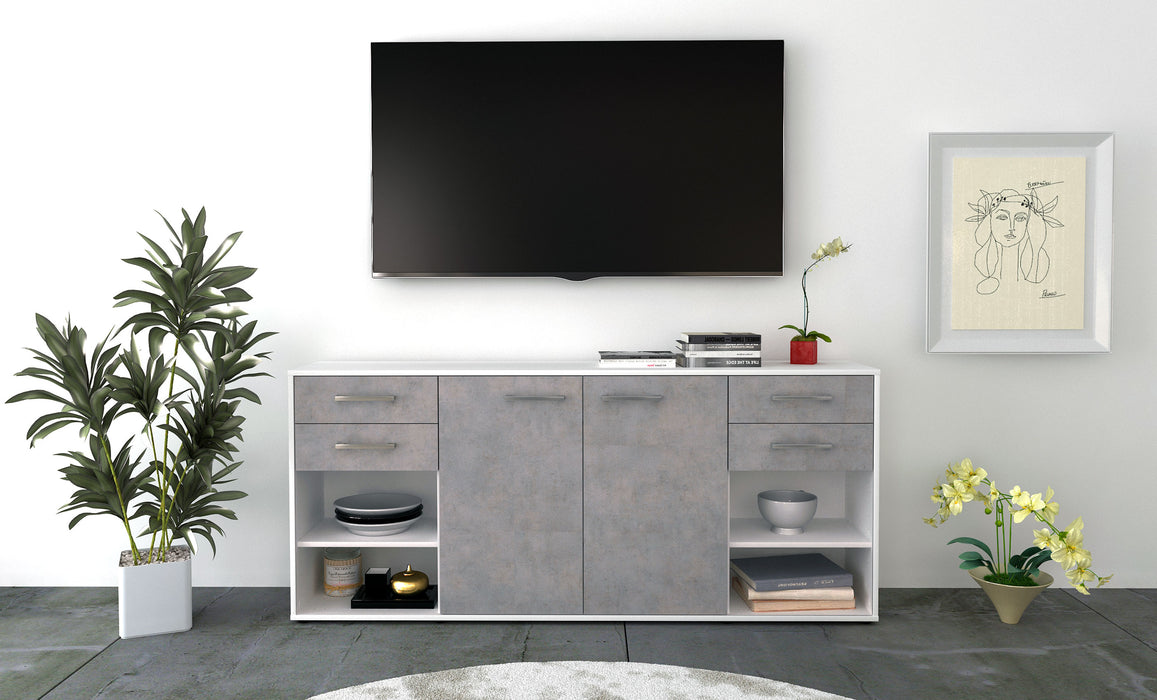 Sideboard Franka, Beton Front (180x79x35cm) - Stil.Zeit Möbel GmbH