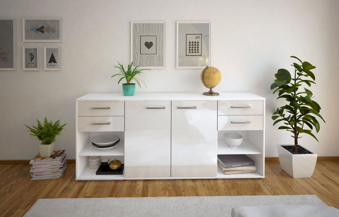 Sideboard Franka, Weiß Front (180x79x35cm) - Stil.Zeit Möbel GmbH