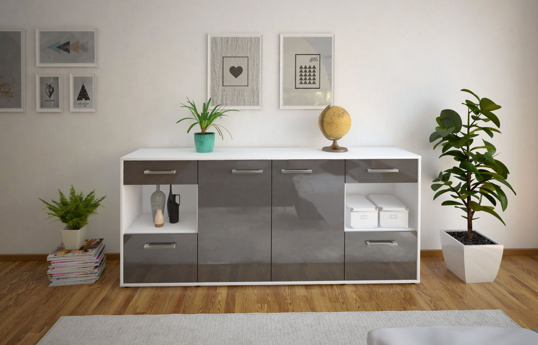 Sideboard Gabriella, Grau Front (180x79x35cm) - Stil.Zeit Möbel GmbH