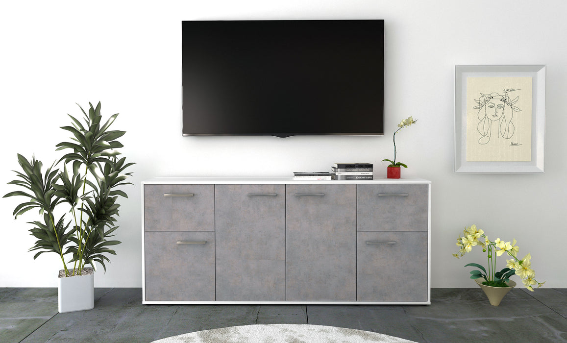 Sideboard Georgina, Beton Front (180x79x35cm) - Stil.Zeit Möbel GmbH