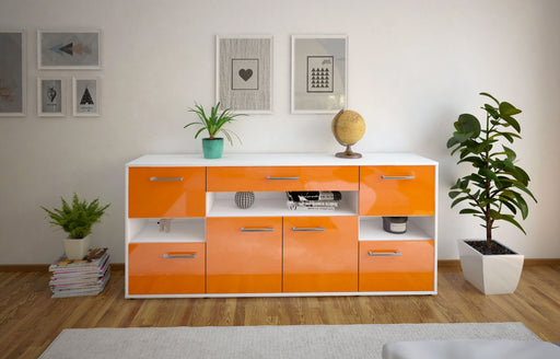 Sideboard Ginevra, Orange Front (180x79x35cm) - Stil.Zeit Möbel GmbH