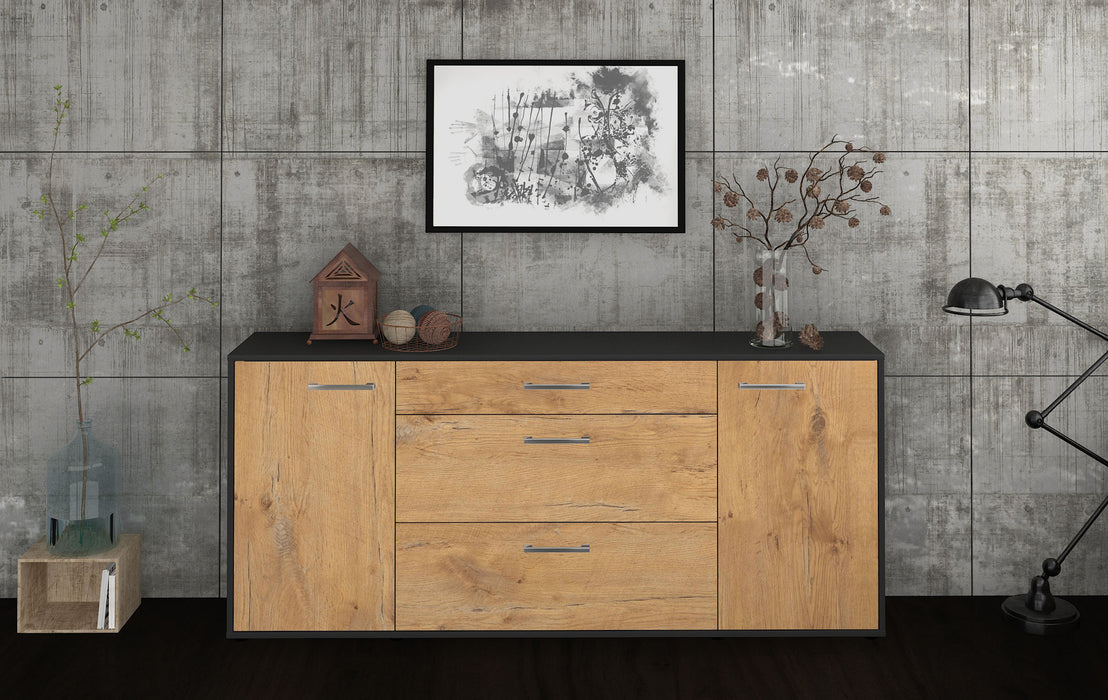 Sideboard Eleonora, Eiche Front (180x79x35cm) - Stil.Zeit Möbel GmbH