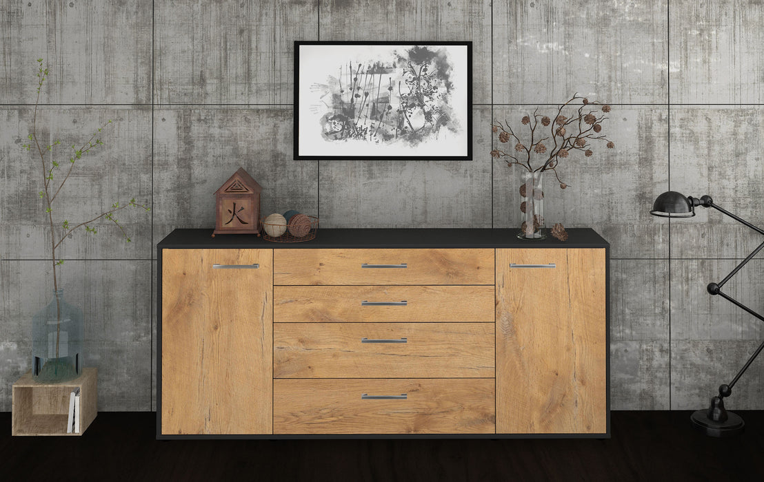 Sideboard Elettra, Eiche Front (180x79x35cm) - Stil.Zeit Möbel GmbH