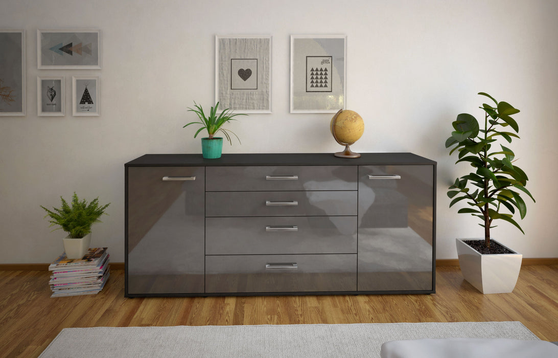 Sideboard Elettra, Grau Front (180x79x35cm) - Stil.Zeit Möbel GmbH