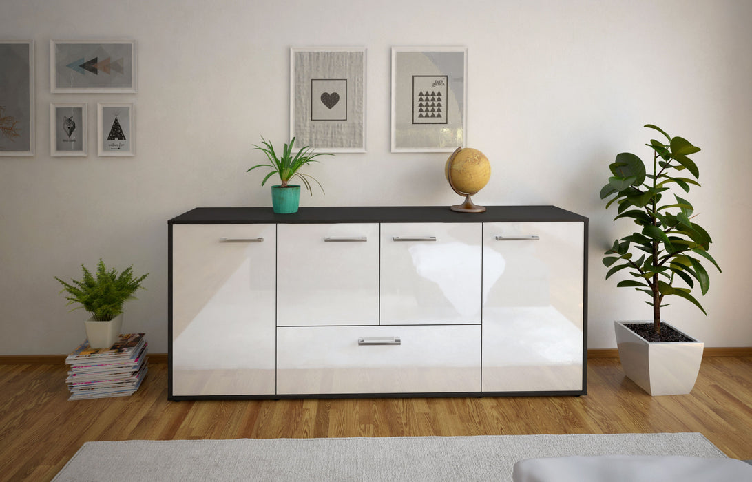 Sideboard Eli, Weiß Front (180x79x35cm) - Stil.Zeit Möbel GmbH