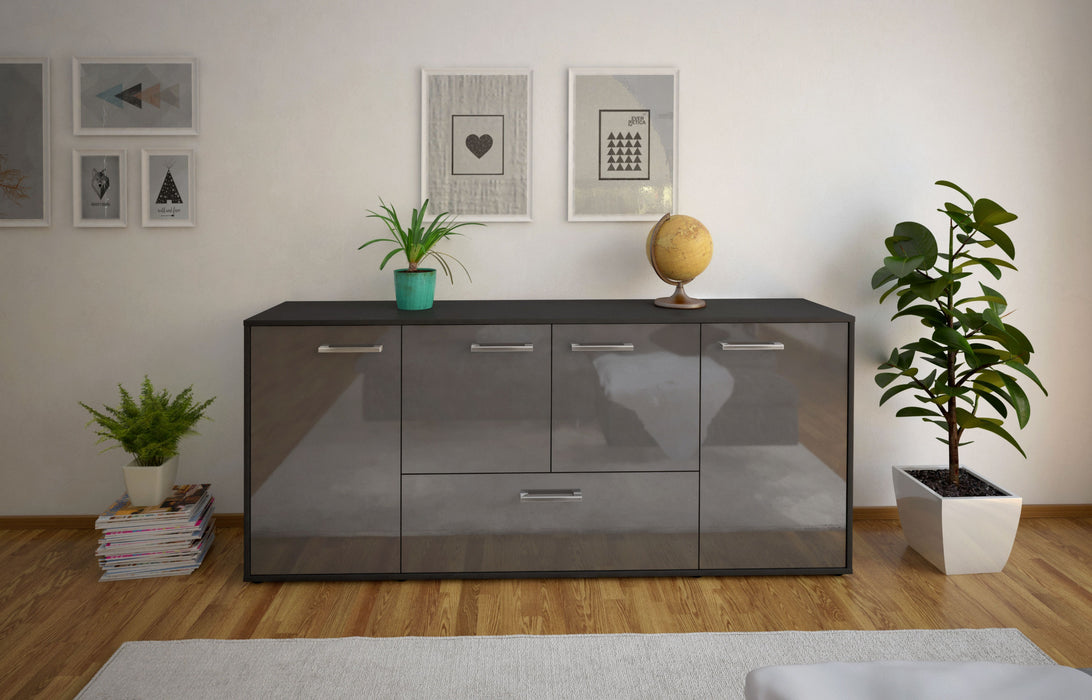 Sideboard Eli, Grau Front (180x79x35cm) - Stil.Zeit Möbel GmbH