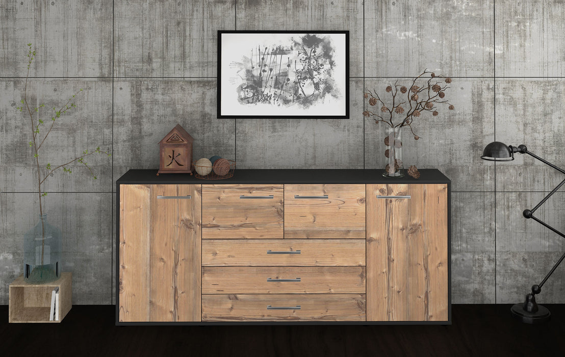 Sideboard Eliana, Pinie Front (180x79x35cm) - Stil.Zeit Möbel GmbH